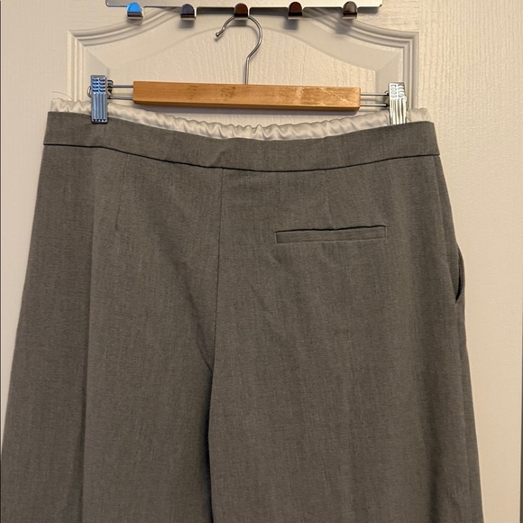 Zara Wide-Leg Light Gray Double Waisted Drawstring Pants - Picture 11 of 15